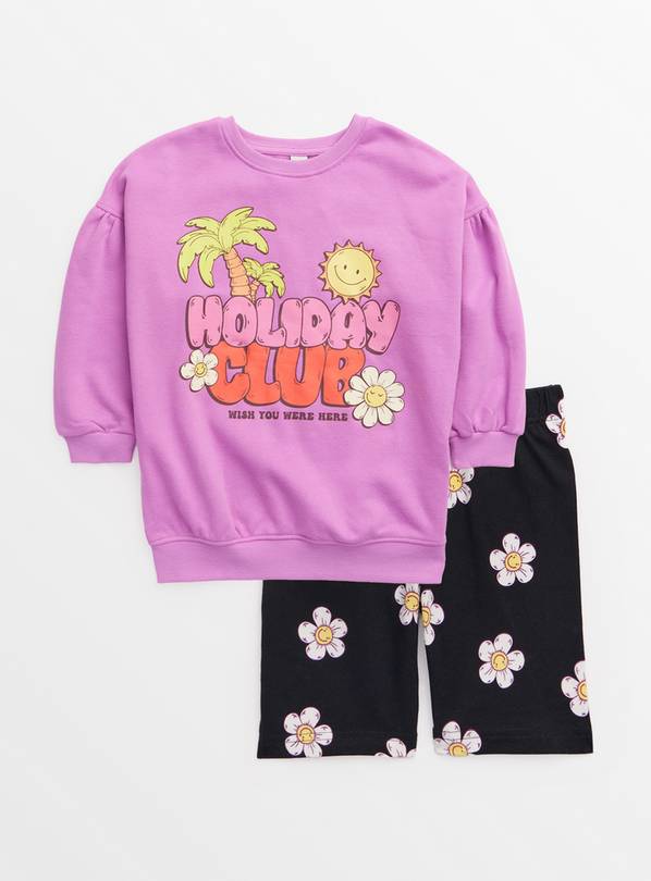 Holiday Club Sweatshirt and Cycling Shorts Set 3 years
